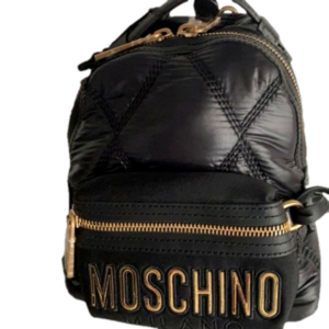 Moschino Couture black nylon  quilted  mini backpack